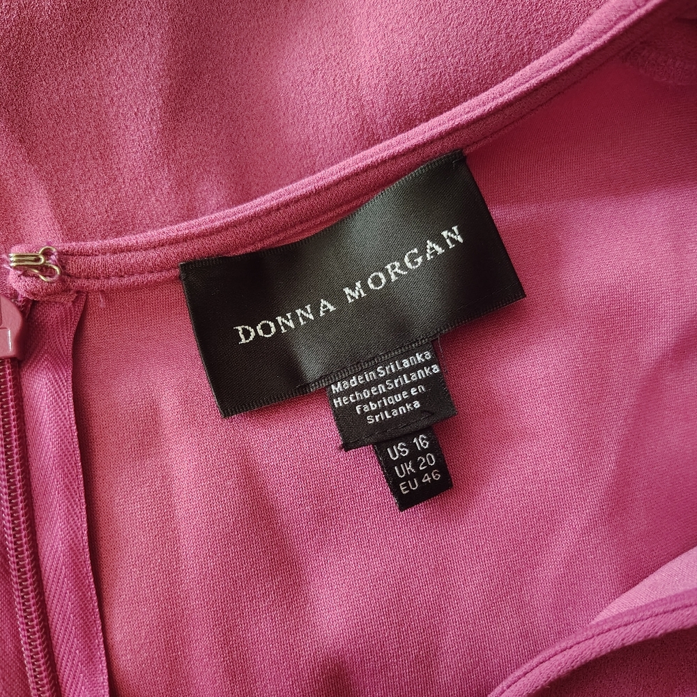 🆕⭐ DONNA MORGAN magenta midi dress - Picture 9 of 14